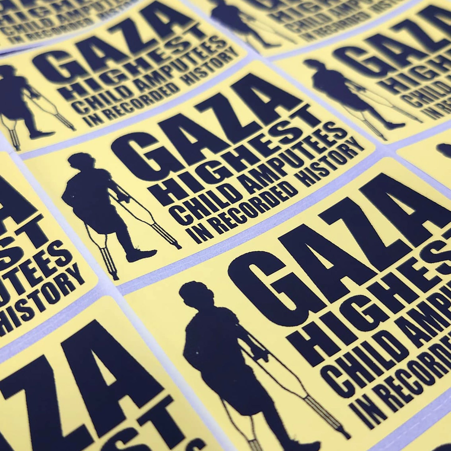Gaza Highest Child Amputees in Recorded History — Sticker Pack