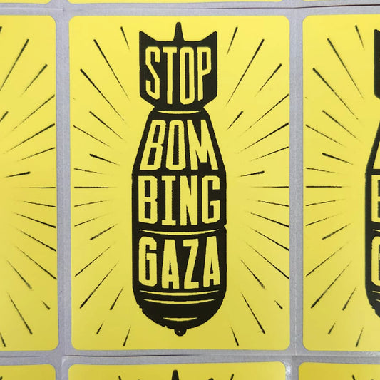 Stop Bombing Gaza — Protest Sticker Pack