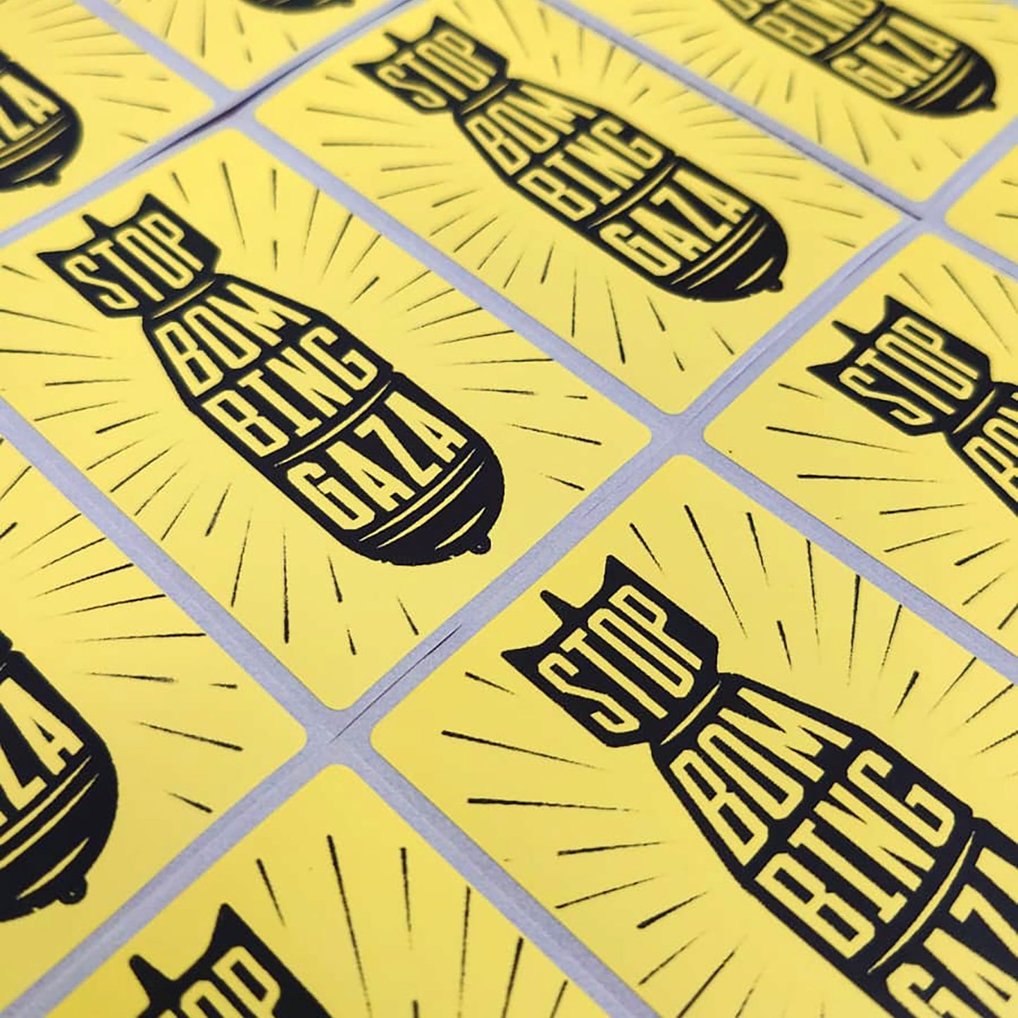 Stop Bombing Gaza — Protest Sticker Pack