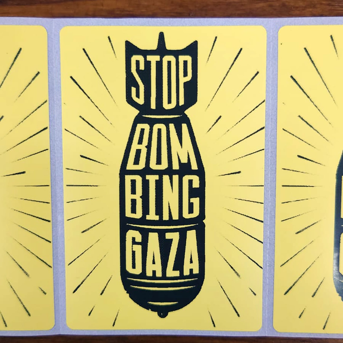 Stop Bombing Gaza — Protest Sticker Pack